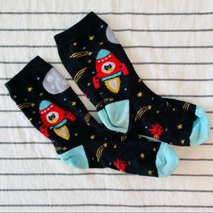 Outer space cat socks